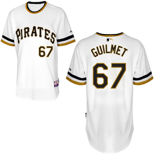 Preston Guilmet #67 Youth Baseball Jersey-Pittsburgh Pirates Authentic Alternate White Cool Base MLB Jersey